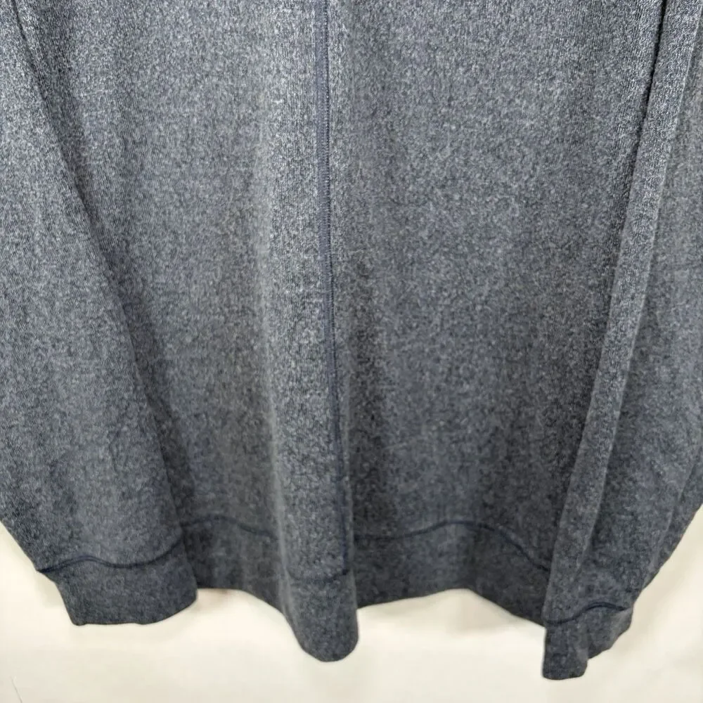 Greg Norman 1/4 Zip Pullover Sweater Mens Size Large Navy Blue Golf Collar Logo
